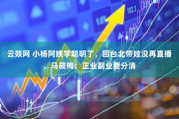 云燚网 小杨阿姨学聪明了，回台北带娃没再直播，马筱梅：正业副业要分清